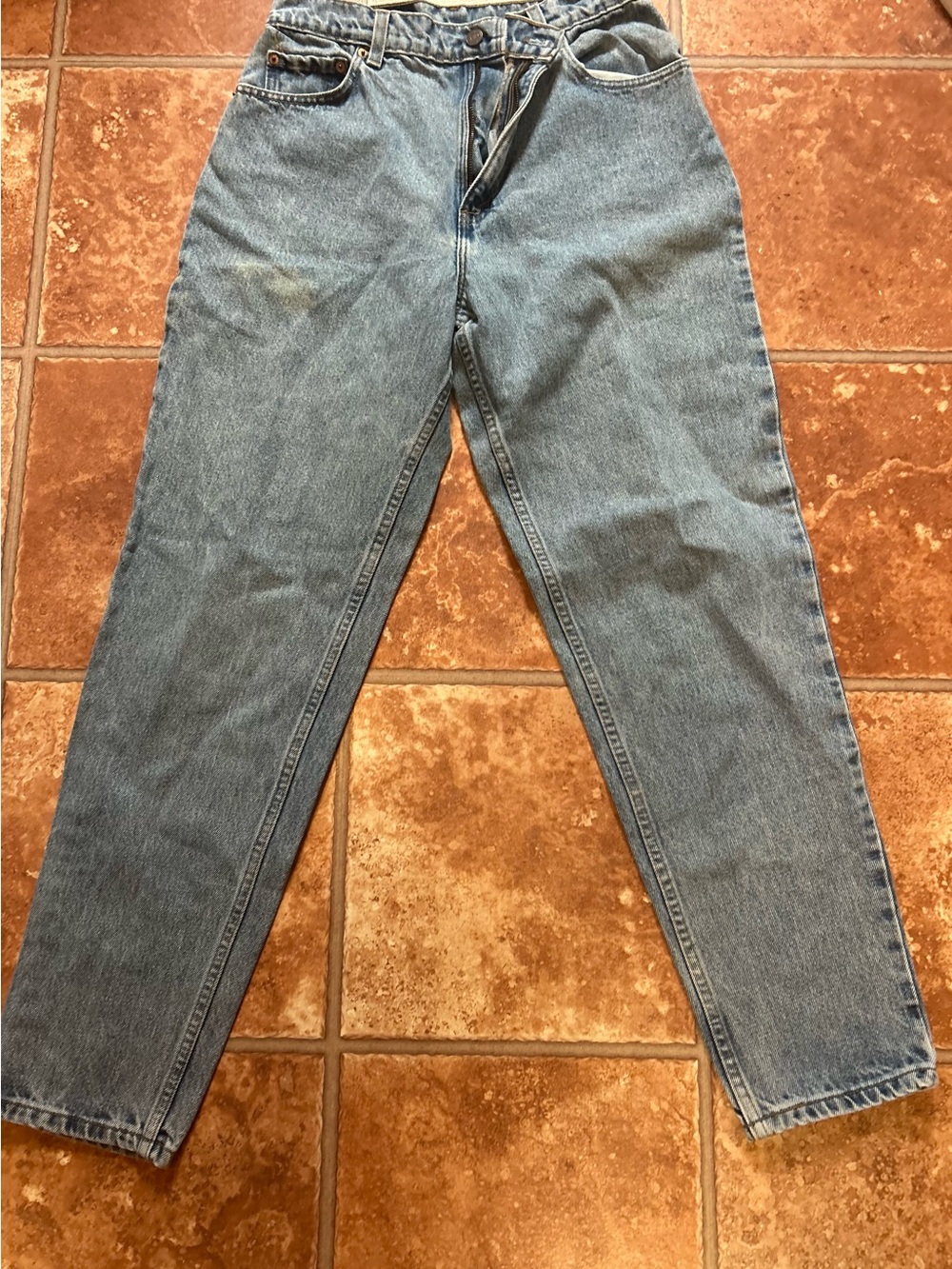 Levi's women’s Light Blue Relaxed Straight Jeans 551 relaxed tapered leg 12 M